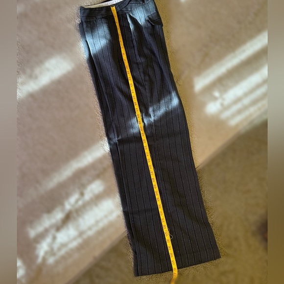 Wool Feel (but not wool) Dark Gray Slacks with Silver Thread Detail - Picture 11 of 12